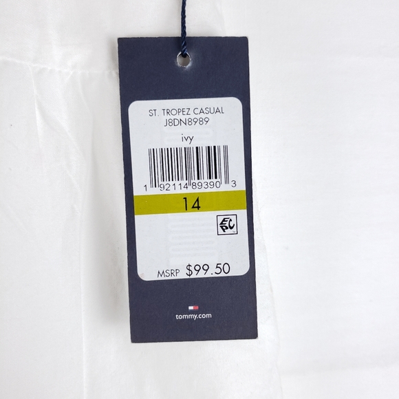 NWT Tommy Hilfiger White Embroidered Skirt Size 14 - Picture 5 of 7